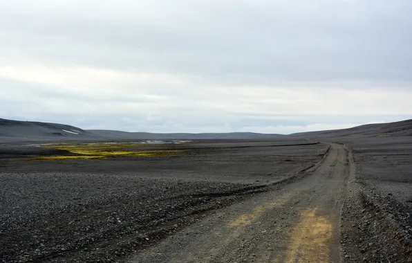 Picture road, landscape, iceland