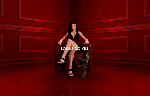 Look, girl, beauty, dress, machine, beauty, lara croft, tomb raider