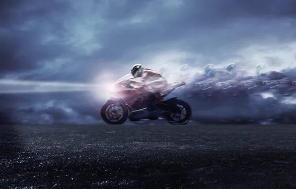 Light, speed, motorcycle, speed