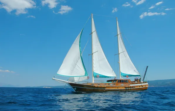 Sea, the way, the wind, sailboat