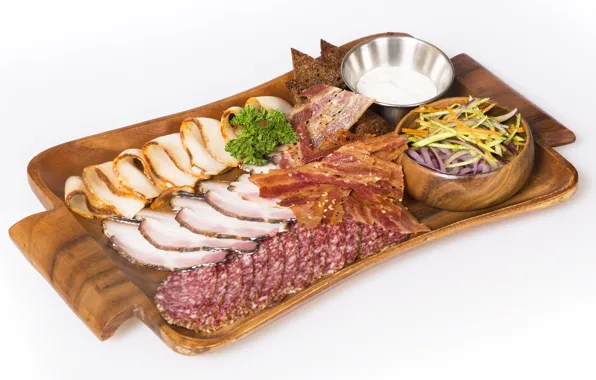 Meat, sausage, cutting, fat