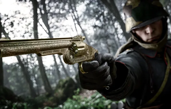 Gun, war, soldiers, trunk, Electronic Arts, Battlefield 1