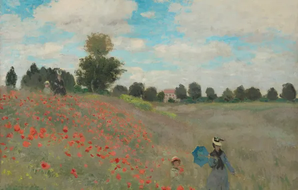 Maki, picture, artist, painting, Claude Monet, Field of poppies, Monet, a work of art