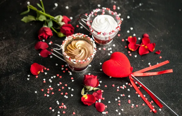 Heart, Dessert, Valentine's day, The sweetness