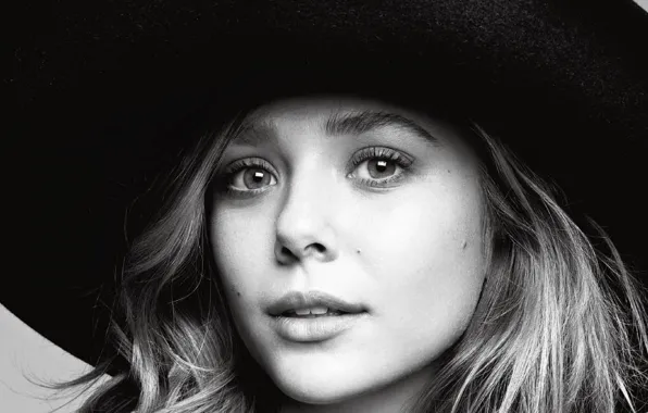 Look, actress, actress, black hat, Elizabeth Olsen, Elizabeth Olsen