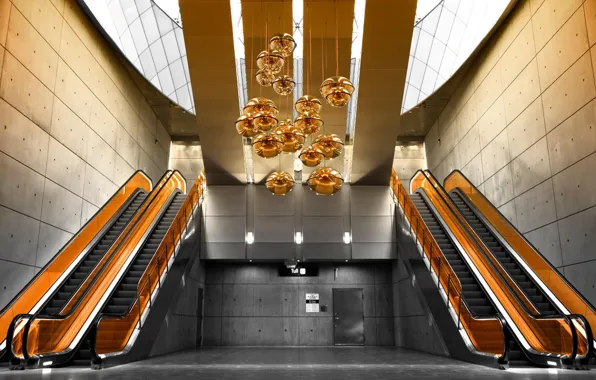 Style, building, escalator, by Robin de Blanche, Heavy Set