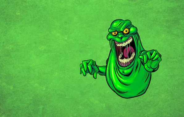 Picture language, green, monster, monster, Ghostbusters, Ghostbusters, drool, Ghost