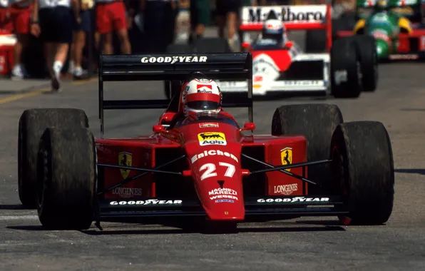 Legend, Formula 1, world champion, Ferrari 640, Nigel Mansell, Scuderia Ferrari Marlboro, Brazilian Grand Prix, …