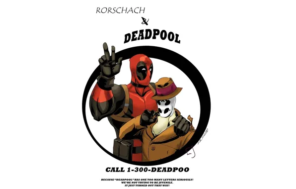 Watchmen, Rorschach, keepers, Deadpool, comic, MARVEL, Rorschach, Marvel