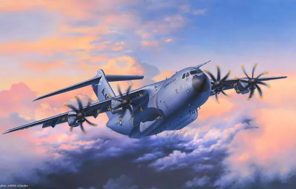 Aviation, art, the plane, military, Airbus, transport, A400M