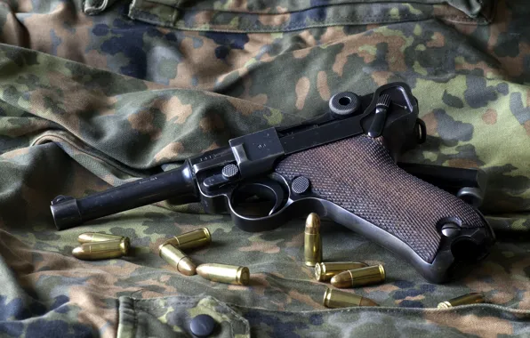 Gun, weapons, Luger P08