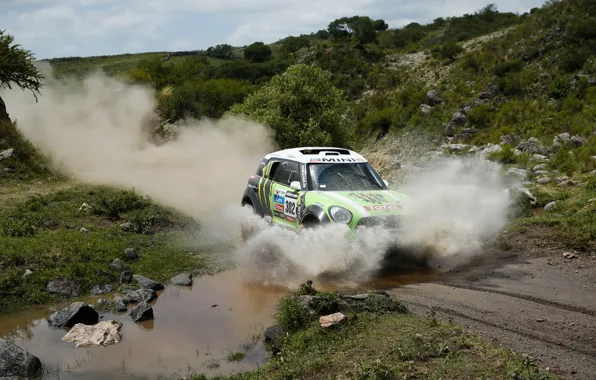 Water, Dust, Squirt, Mini Cooper, Dakar, Dakar, Rally, MINI