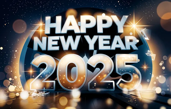 Figures, New year, date, 2025, AI art, neural network, New Year 2025