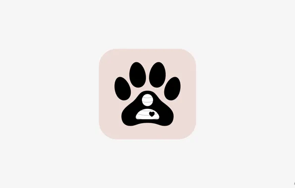 Animals, love, people, minimalism Wallpaper