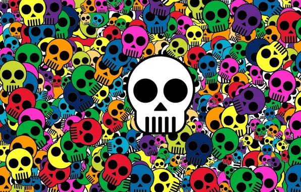 Picture paint, skull, chic