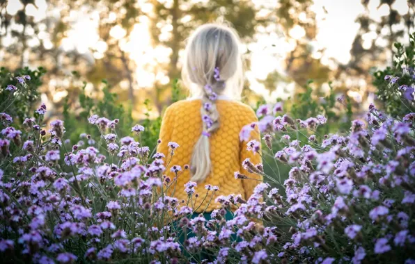 Picture summer, nature, girl