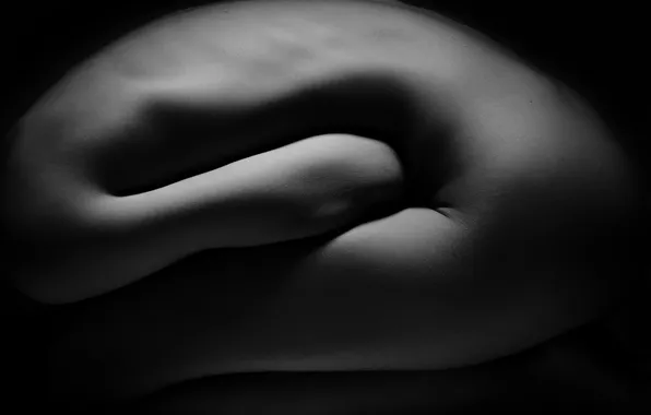 Model, black and white, Nude, naked body, Sergey Yudin