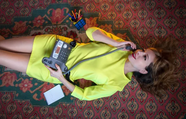 Dress, phone, Victoria Borodinova