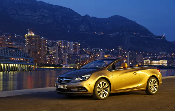 Auto, night, lights, Vauxhall, Waterfall