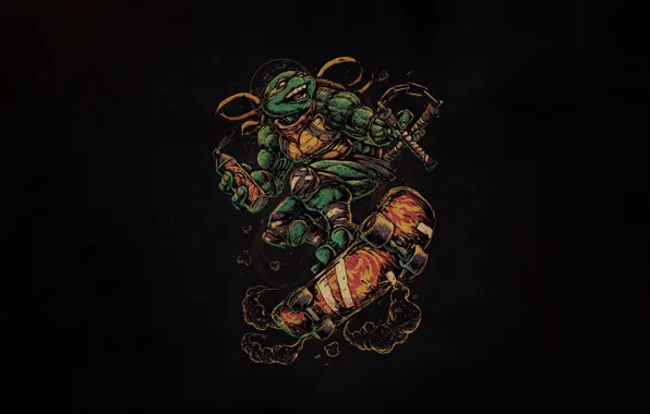 Minimalism, Style, Background, Teenage mutant ninja turtles, Art, Style, TMNT, Mickey