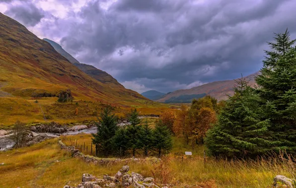 Mountains, Scotland, river, Scotland