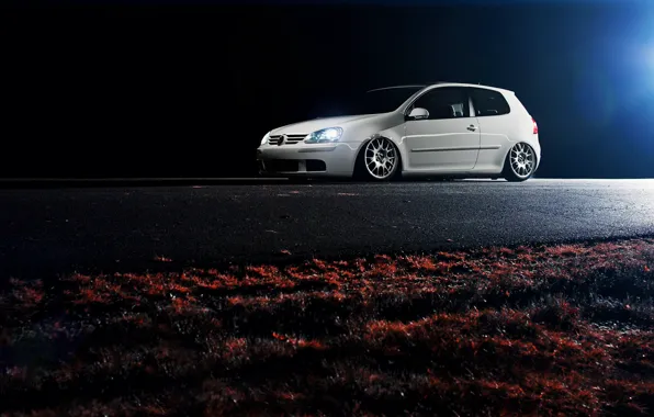 White, night, white, Golf, golf, Volkswagen, Volksvagen, mk5