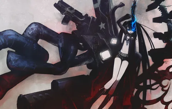 Girl, chain, black rock shooter, Insane Black rock shooter, Mato