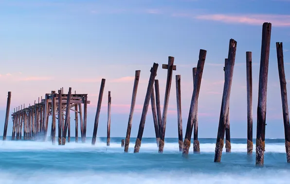 Picture cold, sea, wave, water, sunset, the ocean, Ocean, NEW JERSEY