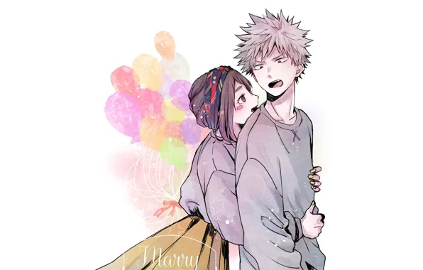 Fanart, Boku no Hero Academy, Pixiv, My Hero Academia, Uraraka Ochako, Fanart From Pixiv, Bakugou …