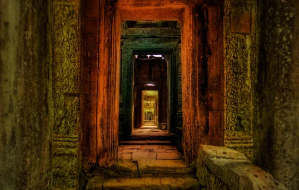 Picture background, stone, corridor