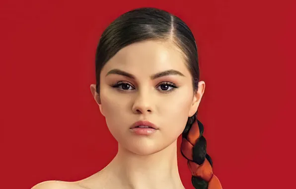 Picture look, girl, face, photo, background, brunette, lips, Selena Gomez