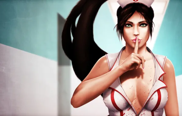 Look, hand, art, form, gesture, green eyes, Akali, League of Legends