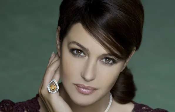 Picture look, face, model, hand, actress, monica bellucci