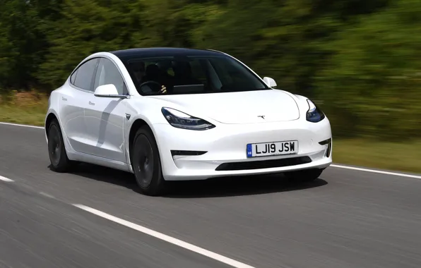 Speed, Tesla, UK-spec, Model 3, 2019
