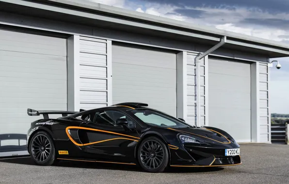 Black, coupe, McLaren, sports car, 2020, V8 twin-turbo, 620R, 620 HP