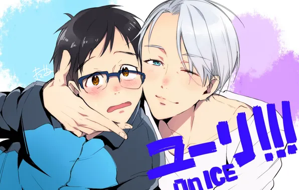 Art, skaters, guys, two, Yuri on Ice, Yuri on the ice, Viktor Nikiforov, Victor Nikiforov