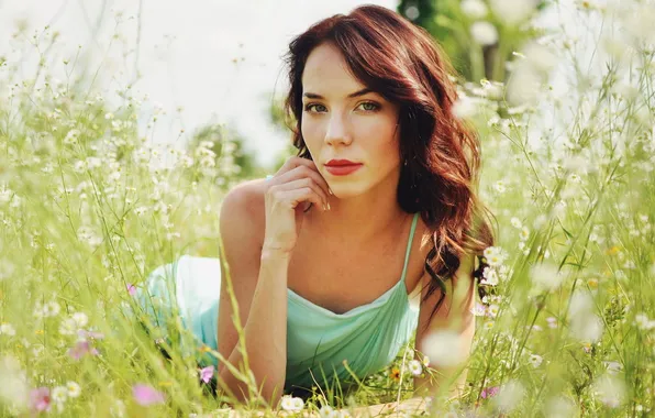 Summer, girl, nature