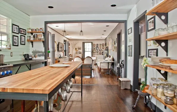 Design, style, interior, kitchen, living room, Texas, Eclectic Home in Austin, by Sarah Natsumi-Moore
