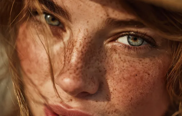 Look, girl, light, close-up, face, pose, smile, portrait