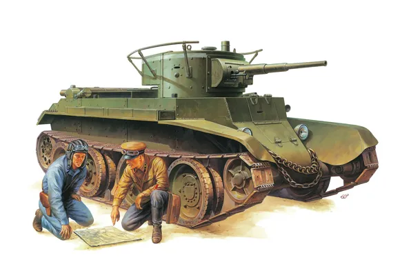 Figure, tank, Soviet, tankers, easy, BT-7