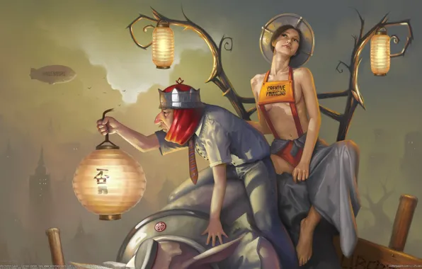 Girl, lights, Goblin, Corrado Vanelli