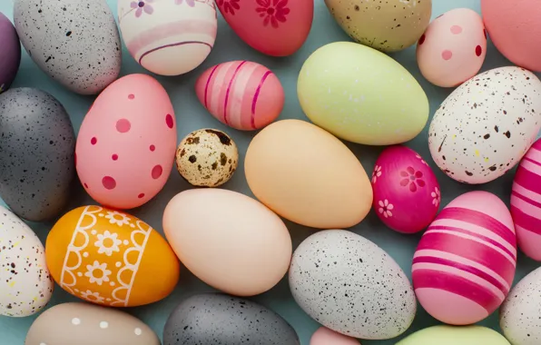 Eggs, spring, colorful, Easter, happy, spring, Easter, eggs