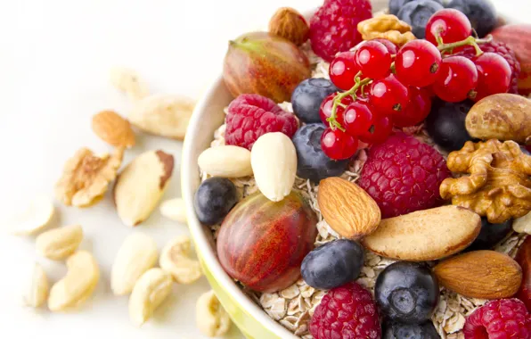 Picture berries, Breakfast, nuts, muesli