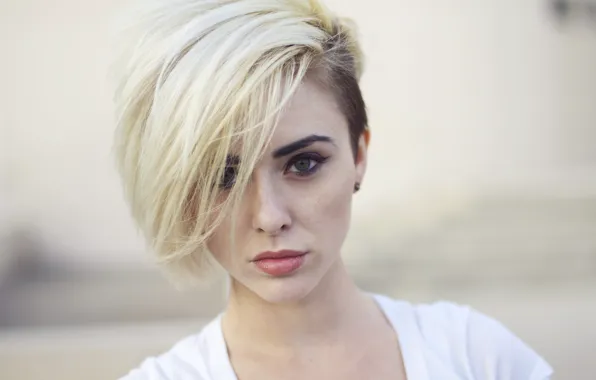 Blonde, green eyes, Alysha Nett