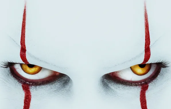 Eyes, look, eyelashes, the film, clown, film, it, It Chapter Two