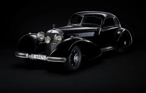 Picture retro, coupe, Mercedes-Benz, 540K