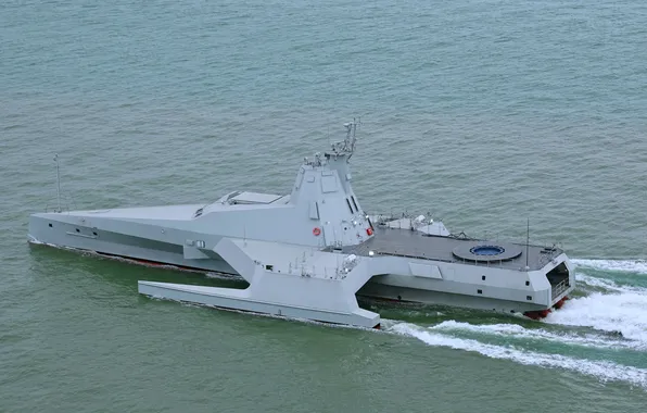 China, catamaran, Jari, combat drone, USV-A