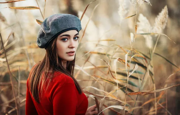 Chest, look, Girl, plants, Hair, shoulders, takes, Chavdar Dimitrov