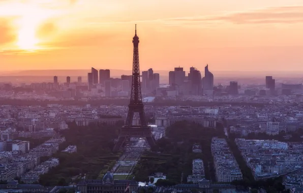 The city, morning, Paris