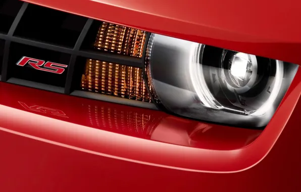 Red, chevrolet, headlight
